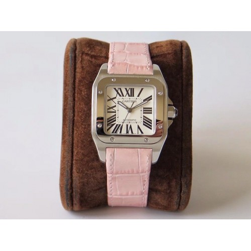 CARTIER Santos 100 Small - 33MM Pink