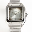 CARTIER Santos De Cartier Large - 39.8MM Grey Stainless Steel