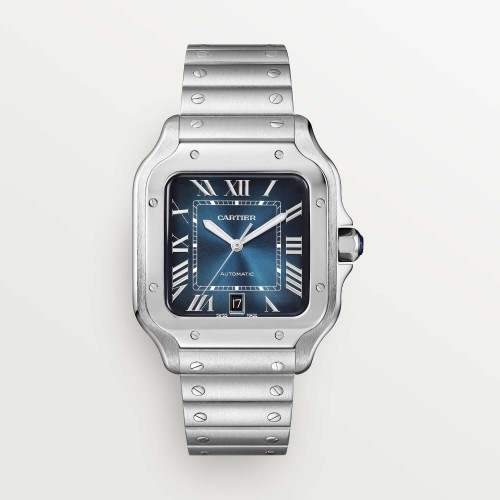 CARTIER Santos Gradient Medium -  39.8MM Blue Stainless Steel