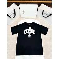 CELINE 2025SS Arc De Triomphe Print Short Sleeves - Black