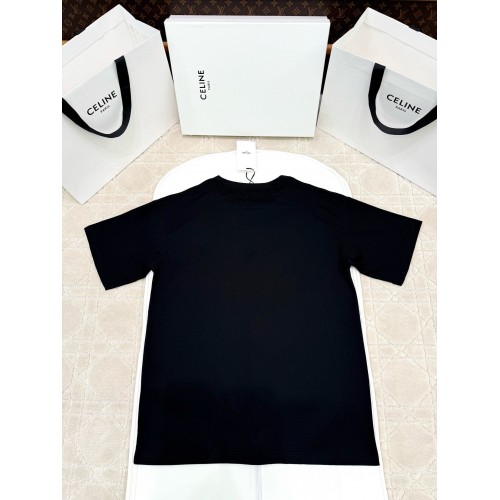 CELINE 2025SS Arc De Triomphe Print Short Sleeves - Black