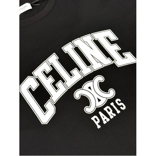 CELINE 2025SS Arc De Triomphe Print Short Sleeves - Black