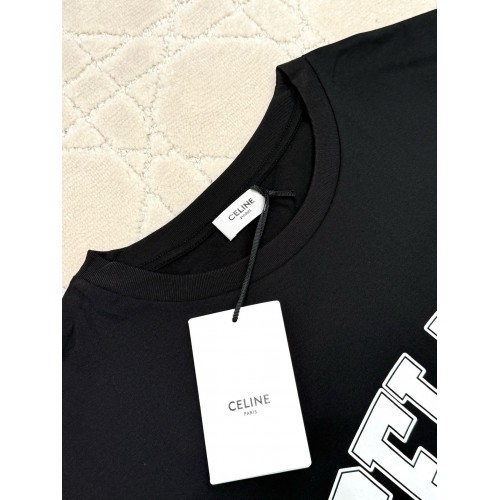 CELINE 2025SS Arc De Triomphe Print Short Sleeves - Black