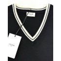 CELINE 2025SS Arc de Triomphe Colorblock Embroidered Cardigan - Black CELINE 2025SS Arc de Triomphe Colorblock Embroidered Cardigan - Black