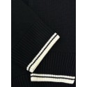 CELINE 2025SS Arc de Triomphe Colorblock Embroidered Cardigan - Black CELINE 2025SS Arc de Triomphe Colorblock Embroidered Cardigan - Black