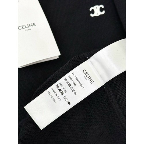 CELINE 2025SS Arc de Triomphe Colorblock Embroidered Cardigan - Black CELINE 2025SS Arc de Triomphe Colorblock Embroidered Cardigan - Black