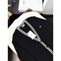 CELINE 2025SS Arc de Triomphe Colorblock Embroidered Cardigan with Buttons - Black