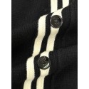 CELINE 2025SS Arc de Triomphe Colorblock Embroidered Cardigan with Buttons - Black
