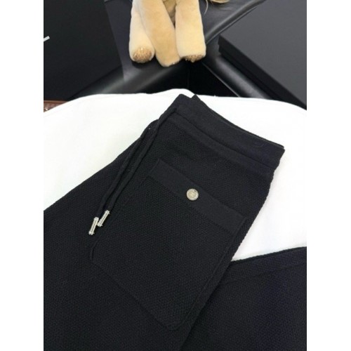 CELINE 25C Early Spring New Webbing Drawstring Pants - Black