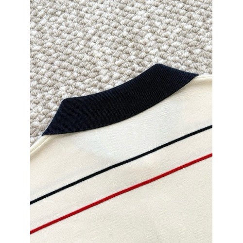 CELINE 25SS Arc de Triomphe Embroidered Striped Polo Long Sleeve CELINE 25SS Arc de Triomphe Embroidered Striped Polo Long Sleeve