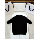 CELINE 25SS Embroidered Polo Short Sleeve - Black CELINE 25SS Embroidered Polo Short Sleeve - Black