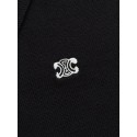 CELINE 25SS Embroidered Polo Short Sleeve - Black CELINE 25SS Embroidered Polo Short Sleeve - Black