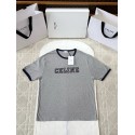 CELINE 25SS Flocked Printed Short Sleeve - GREY CELINE 25SS Flocked Printed Short Sleeve - GREY
