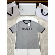 CELINE 25SS Flocked Printed Short Sleeve - GREY