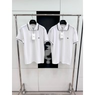 CELINE Arc de Triomphe Embroidered Polo - White