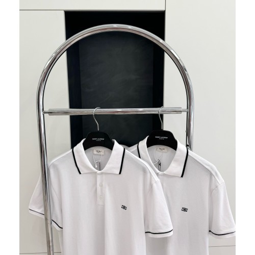 CELINE Arc de Triomphe Embroidered Polo - White