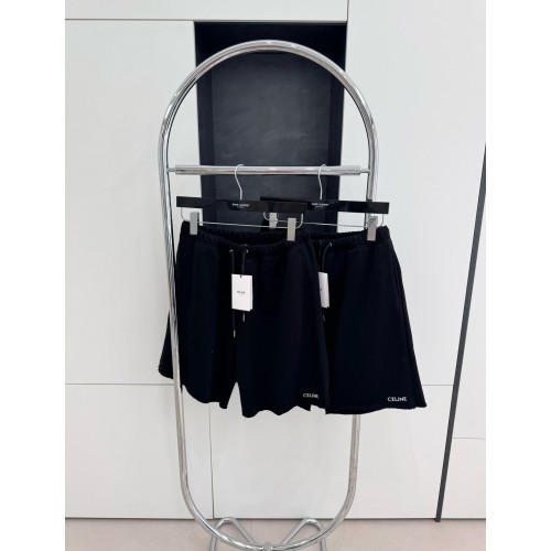 CELINE Embroidered Shorts - Black
