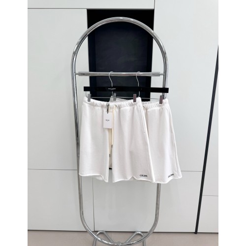 CELINE Embroidered Shorts - White