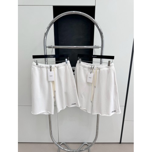 CELINE Embroidered Shorts - White