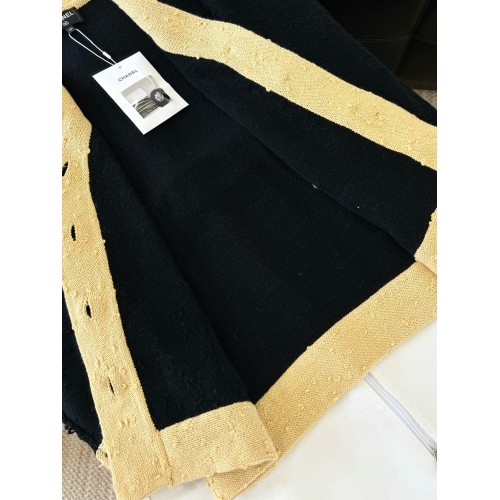 CHANEL 2024FW Belted Cardigan - Black