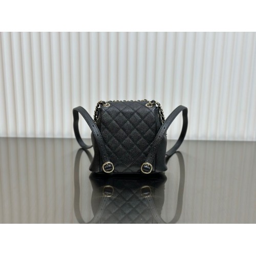 CHANEL 23P Mini Duma Backpack - Black Caviar