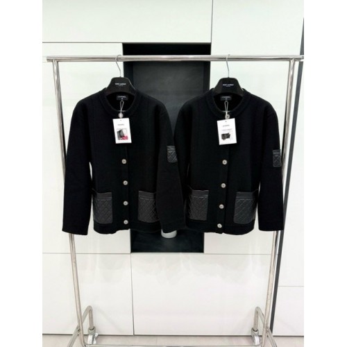CHANEL 24B New Leather Pocket Cashmere Coat CHANEL 24B New Leather Pocket Cashmere Coat