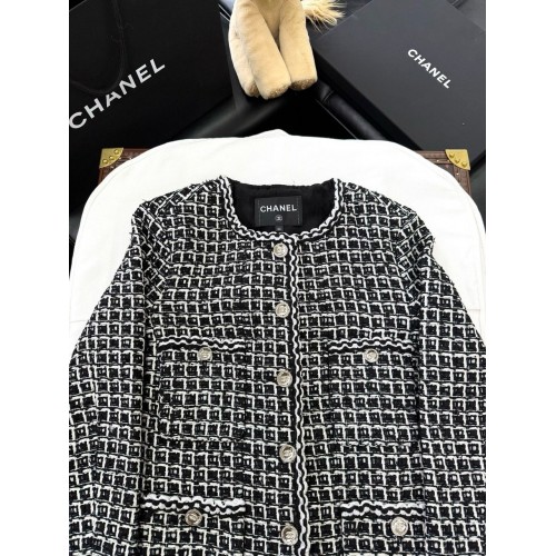 CHANEL 25C Houndstooth Woven Chanel Style Jacket CHANEL 25C Houndstooth Woven Chanel Style Jacket