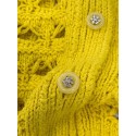 CHANEL 25C Openwork Woven Cardigan - Yellow CHANEL 25C Openwork Woven Cardigan - Yellow
