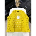 CHANEL 25C Openwork Woven Cardigan - Yellow CHANEL 25C Openwork Woven Cardigan - Yellow