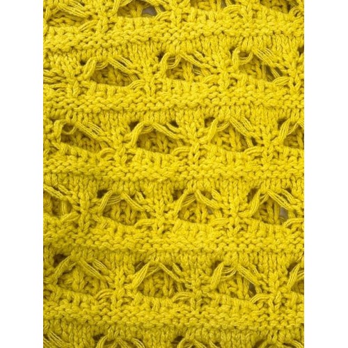 CHANEL 25C Openwork Woven Cardigan - Yellow CHANEL 25C Openwork Woven Cardigan - Yellow