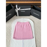CHANEL 25P Pearl Ribbon Skirt - Pink