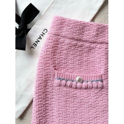 CHANEL 25P Pearl Ribbon Skirt - Pink CHANEL 25P Pearl Ribbon Skirt - Pink