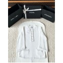 CHANEL 25P Pearl Web Top - White
