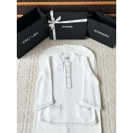 CHANEL 25P Pearl Web Top - White
