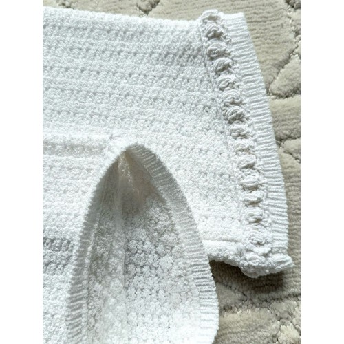 CHANEL 25P Pearl Web Top - White