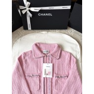 CHANEL 25P Woven Cardigan - Pink 