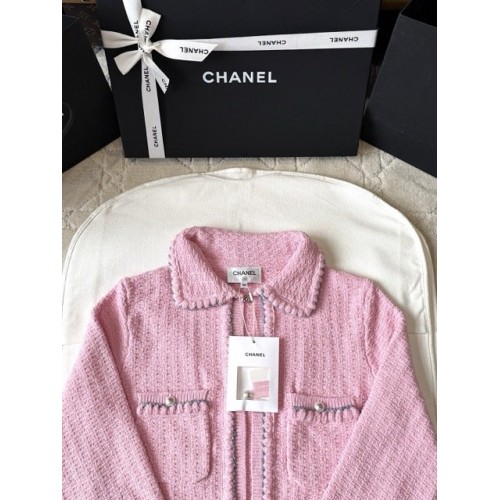 CHANEL 25P Woven Cardigan - Pink 