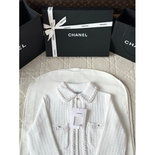 CHANEL 25P Woven Cardigan - White CHANEL 25P Woven Cardigan - White