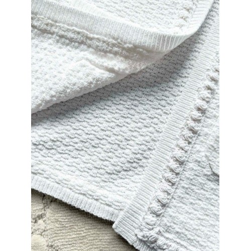 CHANEL 25P Woven Cardigan - White CHANEL 25P Woven Cardigan - White