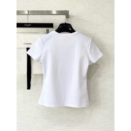 CHANEL 25S Bow Print Short Sleeves