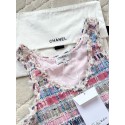 CHANEL 25S Chanel Style Pink Braided Glass Button Vest Camisole CHANEL 25S Chanel Style Pink Braided Glass Button Vest Camisole