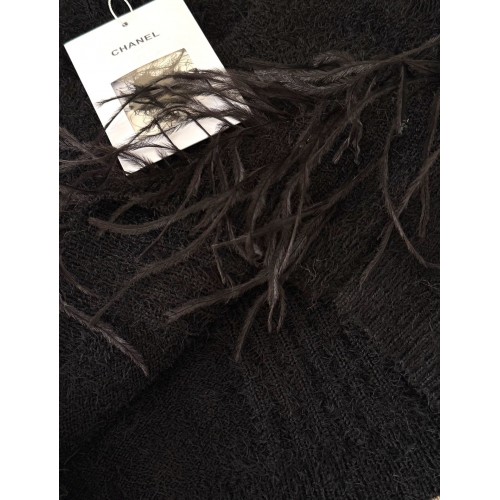 CHANEL 25S Feather Vest - Black