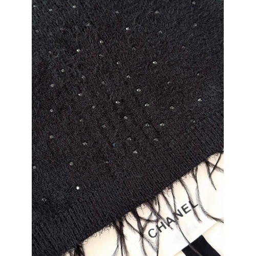 CHANEL 25S Feather Vest - Black
