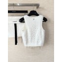 CHANEL 25S Feather Vest - White CHANEL 25S Feather Vest - White