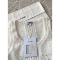 CHANEL 25S Feather Vest - White CHANEL 25S Feather Vest - White