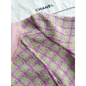 CHANEL 25S Ruffle Collar Check Braided Short Sleeve - Pink CHANEL 25S Ruffle Collar Check Braided Short Sleeve - Pink