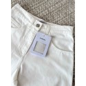 CHANEL 25S Scale Beaded Tassel White Jeans