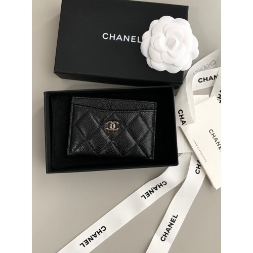 CHANEL Card Holder - Black Caviar