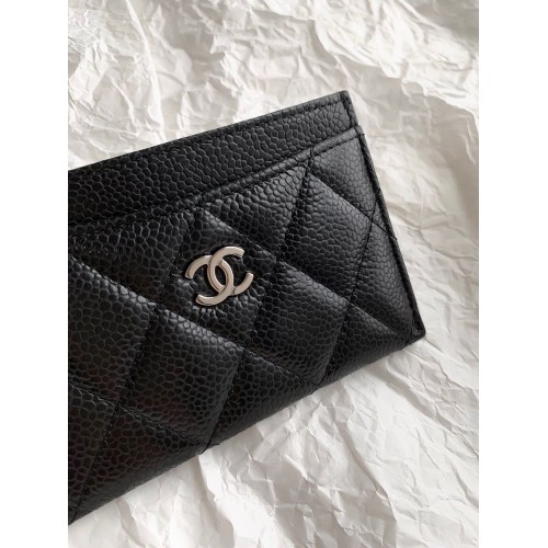 CHANEL Card Holder - Black Caviar