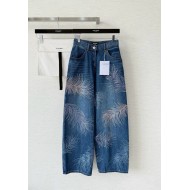 CHANEL Feather Leaf Rhinestone Jeans Cost
